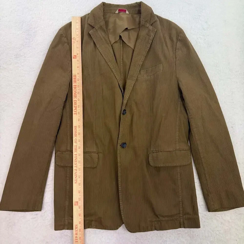Banana Republic Heritage 2006 Blazer Mens 44R Olive Corduroy Ribbed Coat Jacket